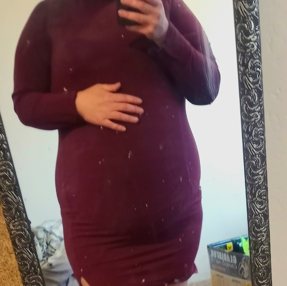 2X Burgundy Fashion Nova Dress - Picture 2 of 3